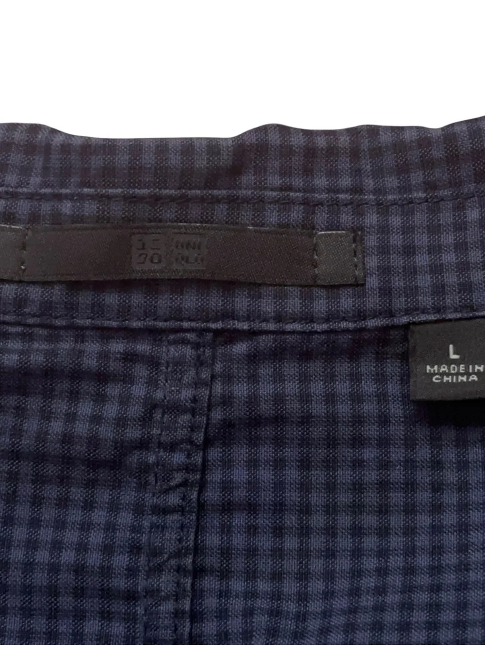 Uniqlo Blazer Jacket Mens L Sports Coat Unconstructured Lightweight Check Blue